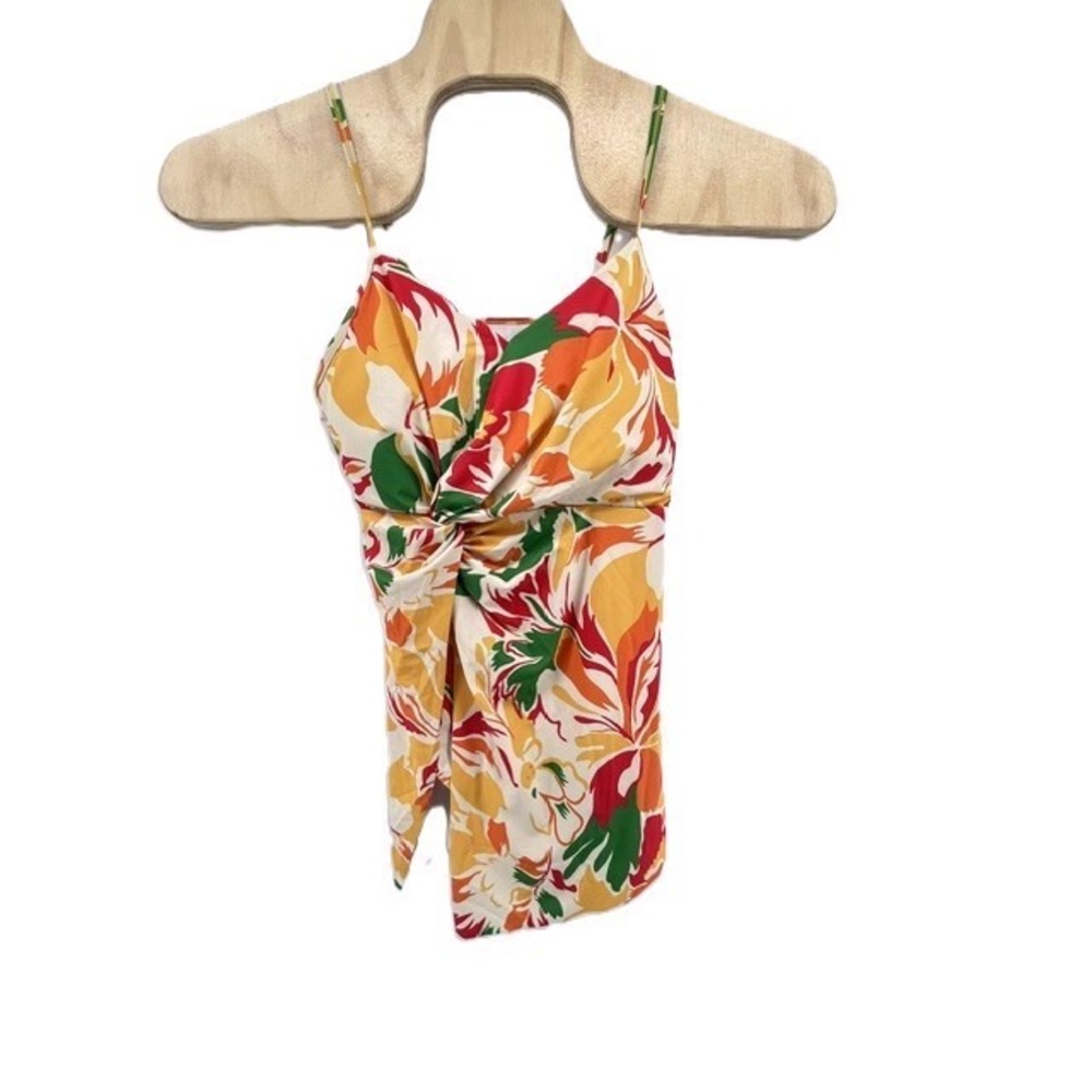 Grace Karin Women Floral Swim Dress Twist Front One Piece Swimsuit XL Multicolor